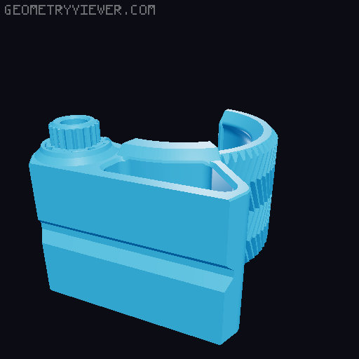 Geared Phone stand 3D model thumbnail