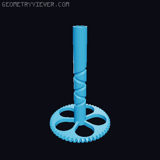 Pastamatic Leadscrew for 70mm, 100mm & 115mm Spools 3D model thumbnail