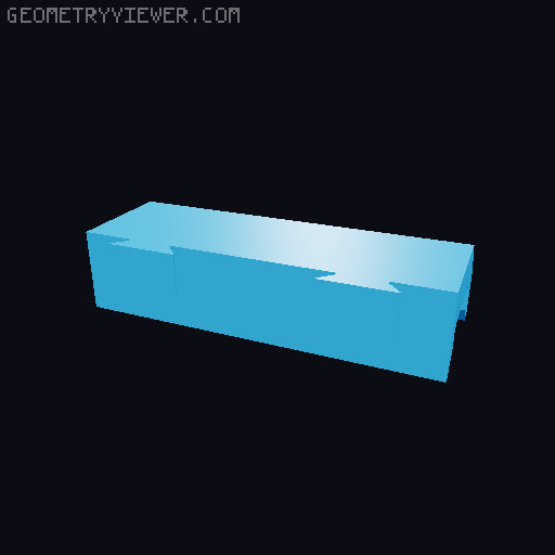 4 Wide x 3 Deep Cabinet 3D model thumbnail