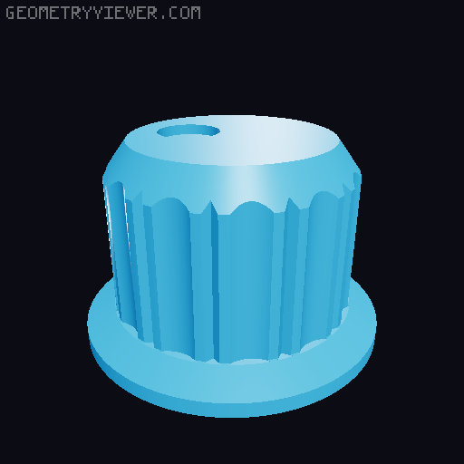 potentiometer button 3D model thumbnail