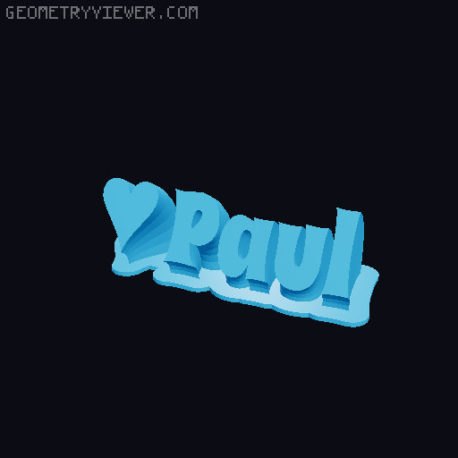 Valentine sculpture 3D model thumbnail