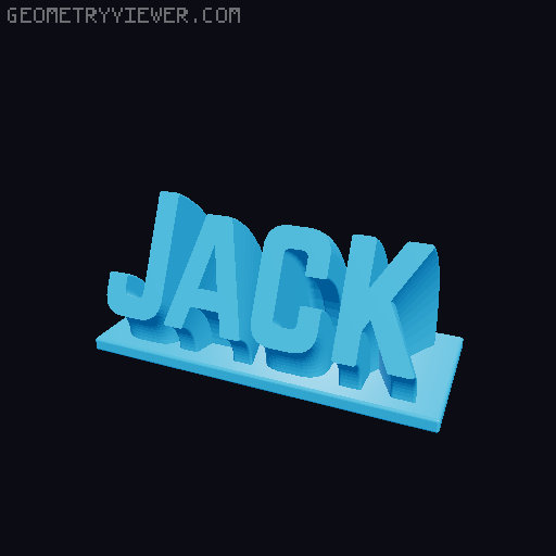 Sweeping Name Tag 3D model thumbnail