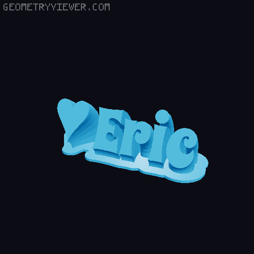Valentine sculpture 3D model thumbnail