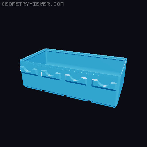 Parametric Gridfinity bins for GOEWS 3D model thumbnail
