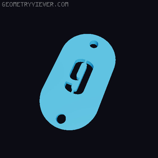 Porta chaves; Keychain 3D model thumbnail