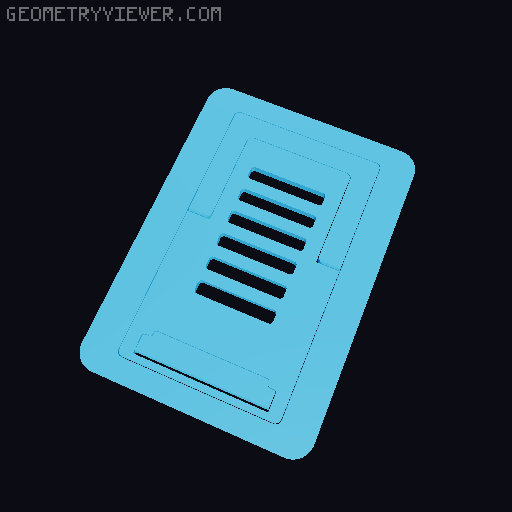 Slim Raised Laptop Stand 3D model thumbnail