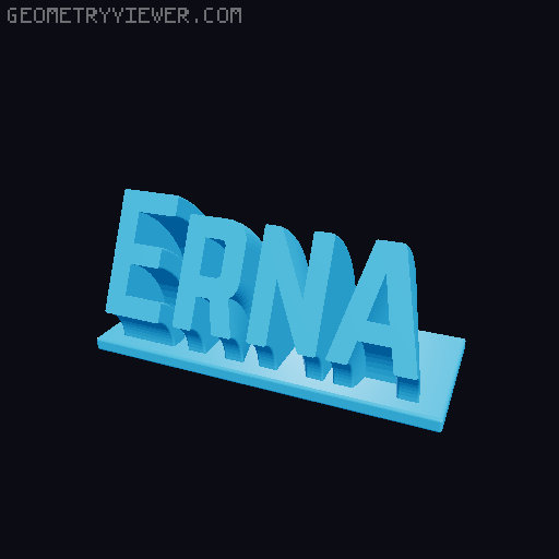 Sweeping Name Tag 3D model thumbnail
