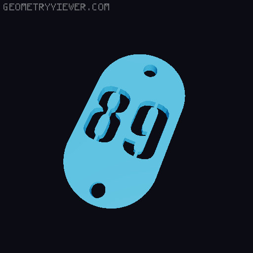Porta chaves; Keychain 3D model thumbnail