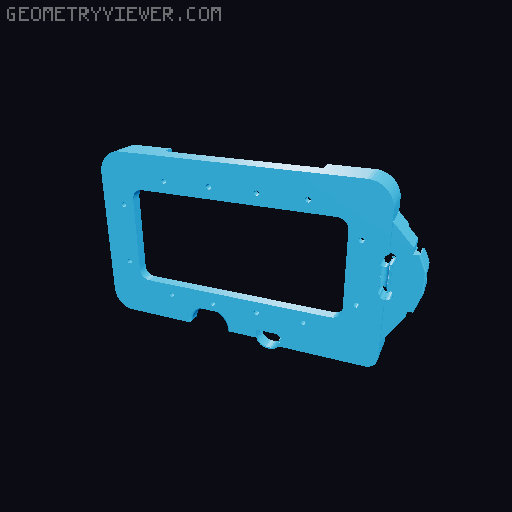 Samsung Galaxy Tab Active 2 / Active 3 / Active 5 Holder with aluminium back 3D model thumbnail