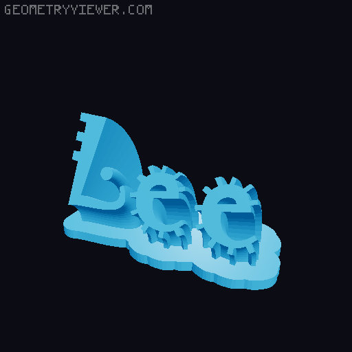 Sweeping crazy name tag 3D model thumbnail
