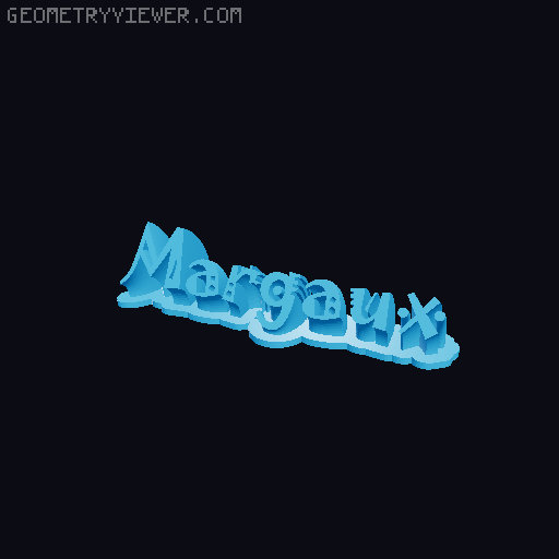 Sweeping crazy name tag 3D model thumbnail