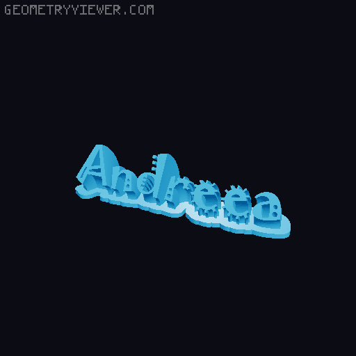 Sweeping crazy name tag 3D model thumbnail