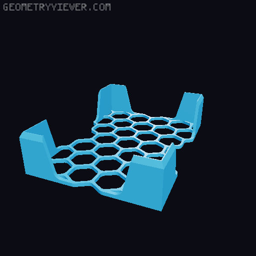 Hexagonal Bicycle Card Holder 3D model thumbnail