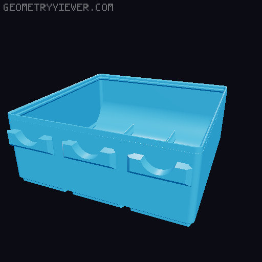 Parametric Gridfinity bins for GOEWS 3D model thumbnail