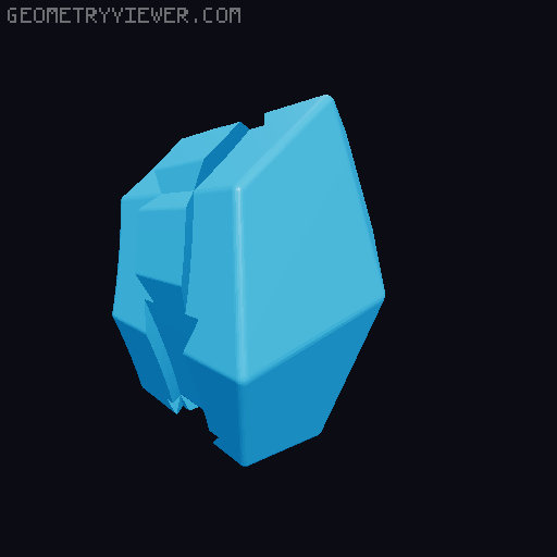 Behemoth——Twelve deep cuts form a deep cut Deltoidal Icositetrahedron. 3D model thumbnail