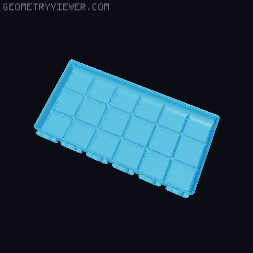 Parametric Gridfinity bins for GOEWS 3D model thumbnail