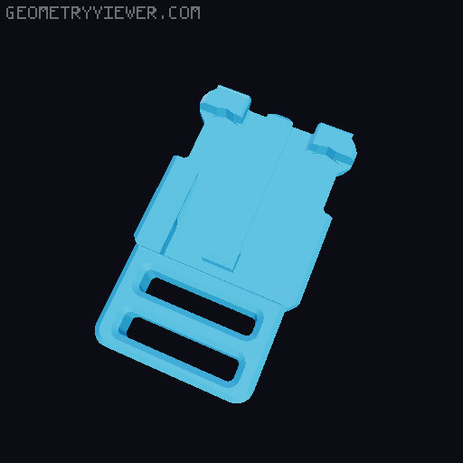 [REMIX] Side Release Buckle 3D model thumbnail