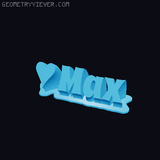 Valentine sculpture 3D model thumbnail