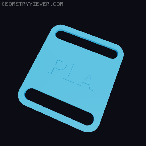 RepRack hook-and-loop strap label tags 3D model thumbnail