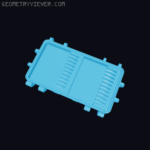 Gridfinity Rugged Bit Case 3D model thumbnail