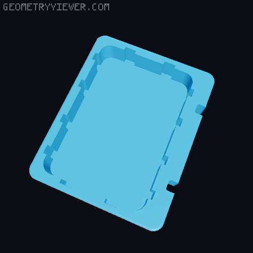 Skadis shelf for GoPro Hero 8 Rugged Box 3D model thumbnail