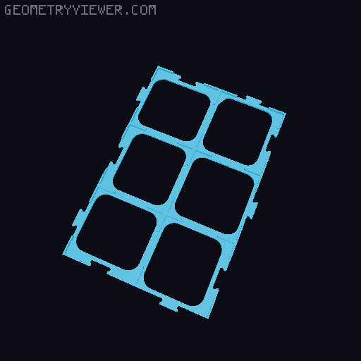 Carcassonne Tile Grids different sizes 3D model thumbnail