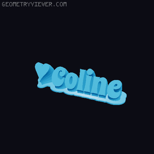 Valentine sculpture 3D model thumbnail