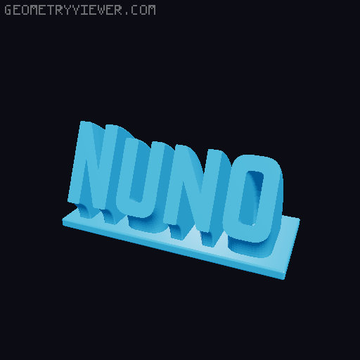 Sweeping Name Tag 3D model thumbnail