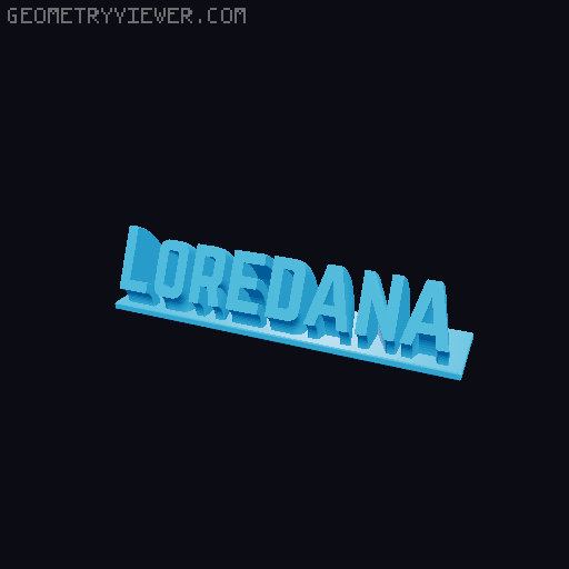 Sweeping Name Tag 3D model thumbnail