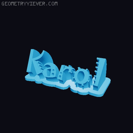 Sweeping crazy name tag 3D model thumbnail