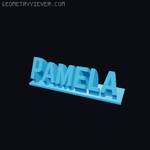 Sweeping Name Tag 3D model thumbnail