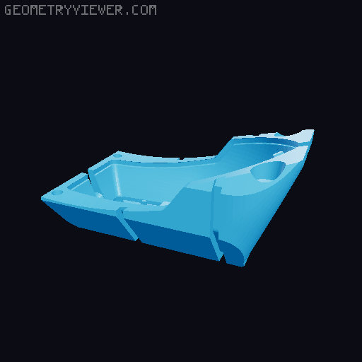 Concrete Benchy Planter Mold 3D model thumbnail