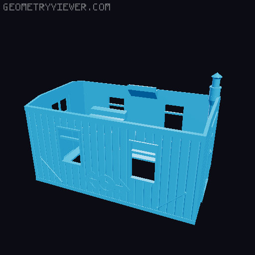 Powered Bobber Caboose 3D model thumbnail