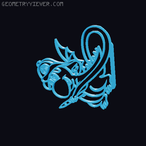 Feuerwehrdrache Grisu 3D model thumbnail
