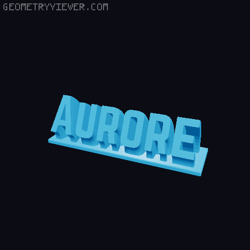 Sweeping Name Tag 3D model thumbnail