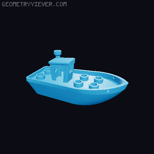 Lego Duplo Benchy (stable floating & no supports!) 3D model thumbnail