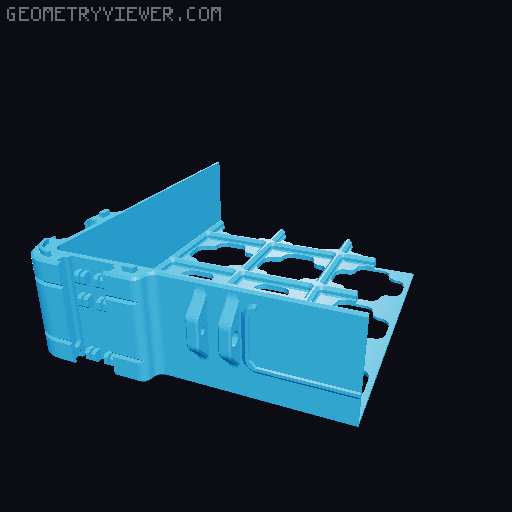 Gridfinity Storage Box Modularized - Large Size on Small Printers 3D model thumbnail