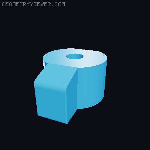 Cylinder lock model 3D model thumbnail