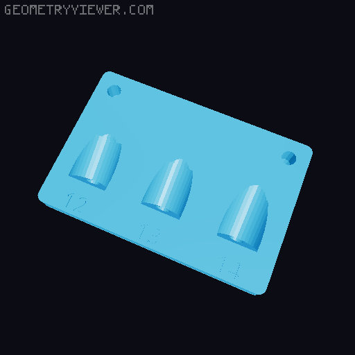 Gridfinity Magnetic Metric Socket Holder 3D model thumbnail
