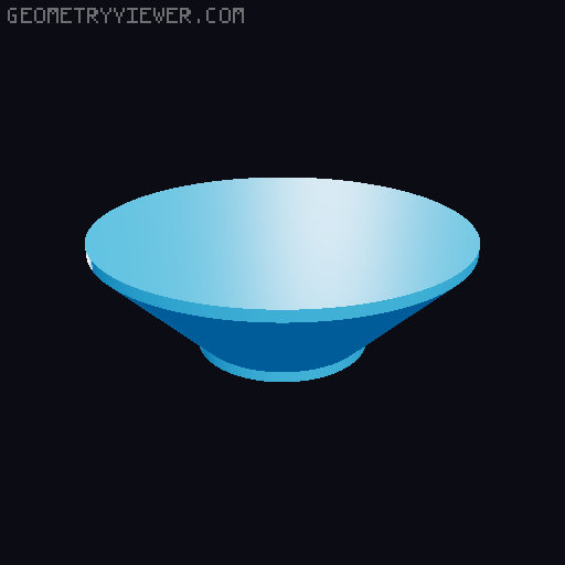 Vase mode funnel for silica gel spool container 3D model thumbnail