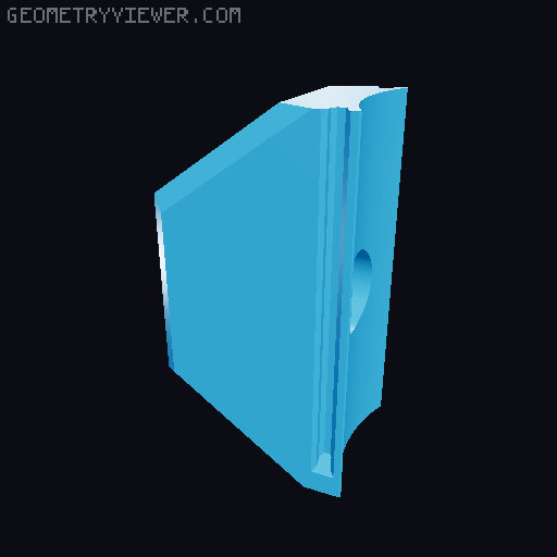 Drink holder with clamp 3D model thumbnail