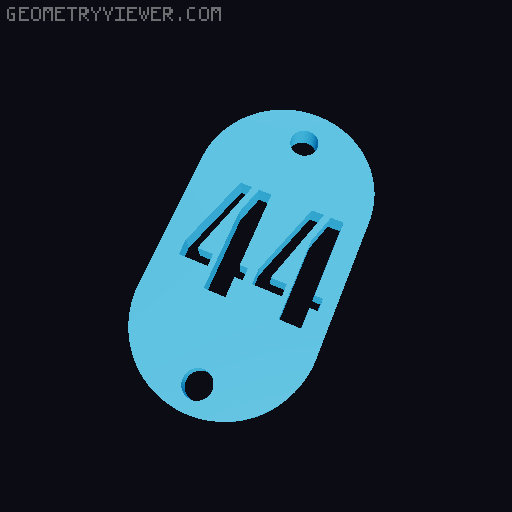 Porta chaves; Keychain 3D model thumbnail