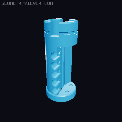 Cylinder lock model 3D model thumbnail
