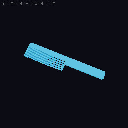Comb with Hook 3D model thumbnail