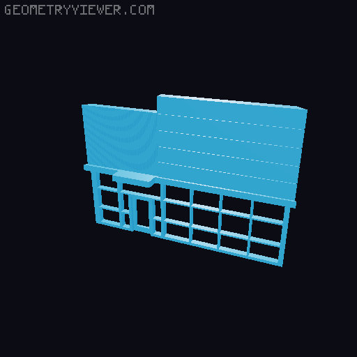 n scale - vintage and forgotten - fast food restaurant - krystal 3D model thumbnail
