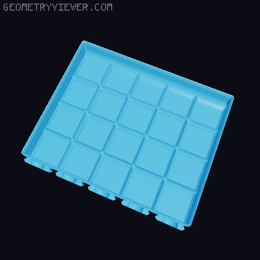 Parametric Gridfinity bins for GOEWS 3D model thumbnail