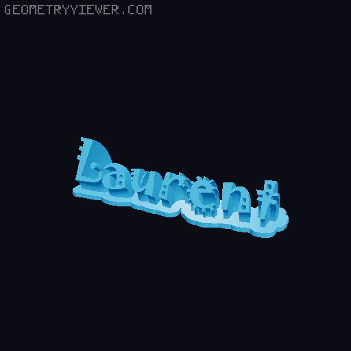 Sweeping crazy name tag 3D model thumbnail