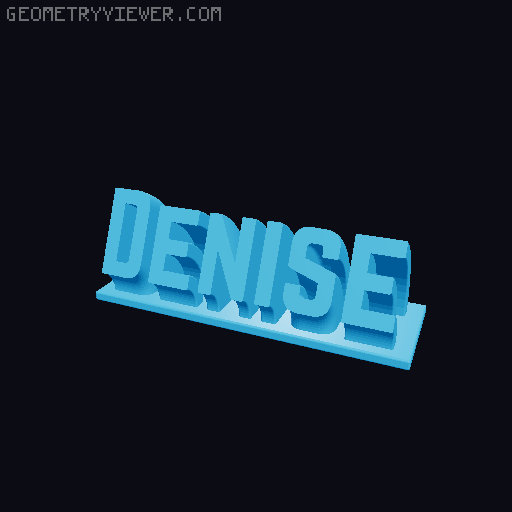 Sweeping Name Tag 3D model thumbnail