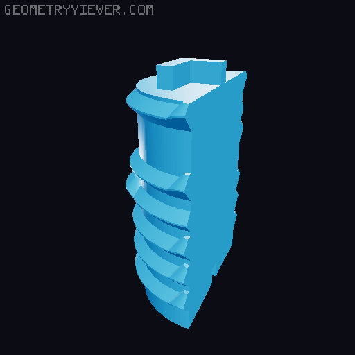 Hexglyph remix for printing in parts 3D model thumbnail