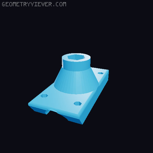 Forward facing sonar pole mount 3D model thumbnail